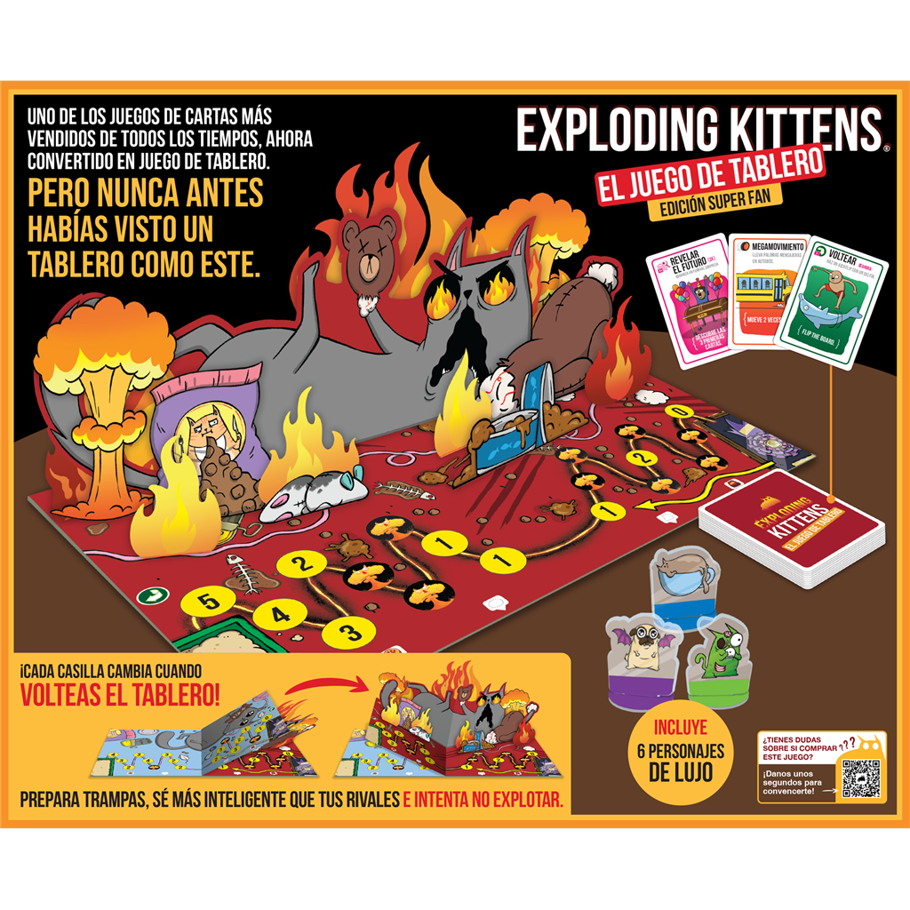 Exploding Kittens - El juego de tablero: Edición Super Fan - Imagen 3