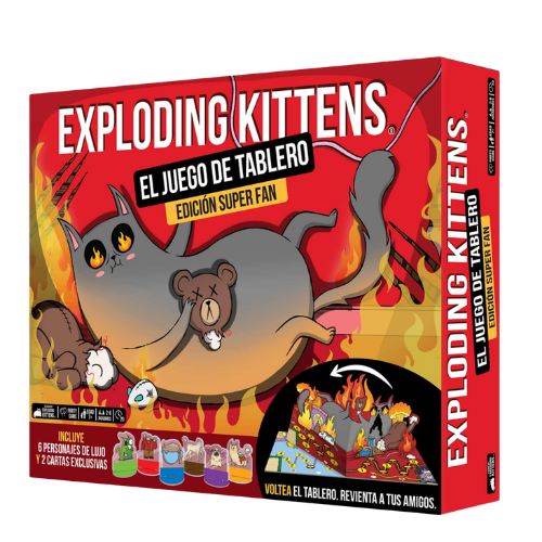 Exploding Kittens - El juego de tablero: Edición Super Fan