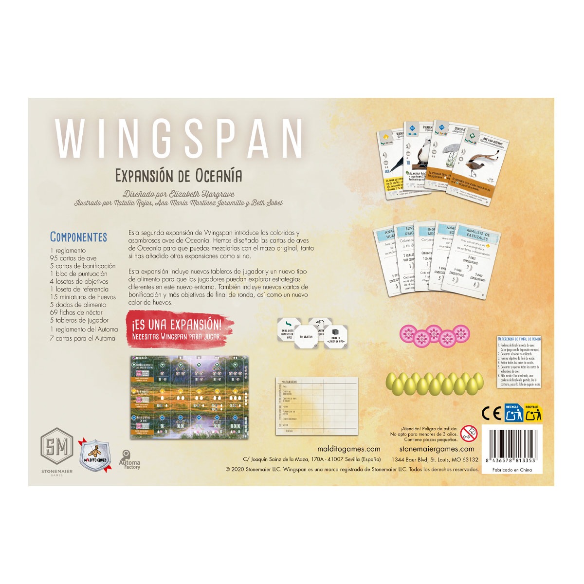 Wingspan – Expansión Oceanía - Imagen 3